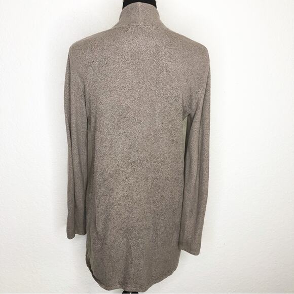 Barefoot Dreams taupe brown open front knit cardigan size Small / Medium - Picture 2 of 15
